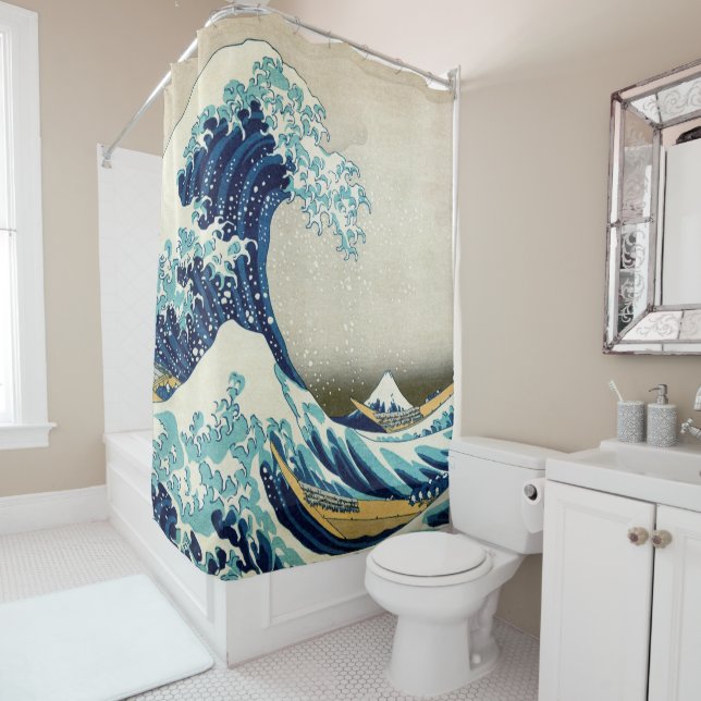 Katsushika Hokusai - The Great Wave off Kanagawa Shower Curtain (In Situ)