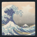KATSUSHIKA HOKUSAI - The great wave off Kanagawa Stone Coaster<br><div class="desc">KATSUSHIKA HOKUSAI - The great wave off Kanagawa 1829.
Colour woodblock; reproduction</div>