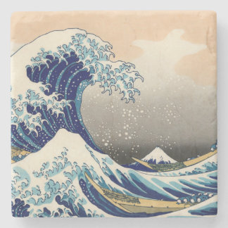 KATSUSHIKA HOKUSAI - The great wave off Kanagawa Stone Coaster