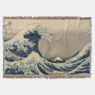 Katsushika Hokusai. The Great Wave off Kanagawa Throw Blanket