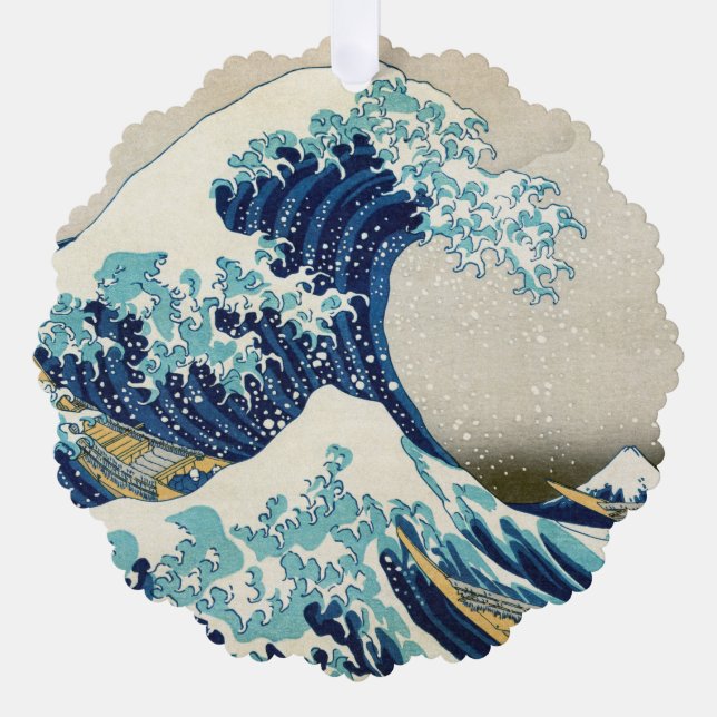 Katsushika Hokusai - The Great Wave off Kanagawa Tree Decoration Card (Front)
