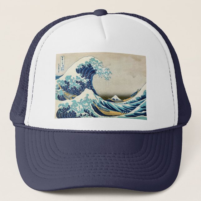 Katsushika Hokusai - The Great Wave off Kanagawa Trucker Hat (Front)