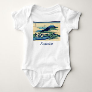 Katsushika Hokusai - Umegawa in Sagami province Baby Bodysuit