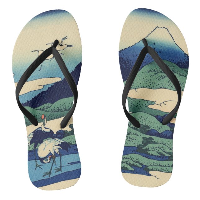 Katsushika Hokusai - Umegawa in Sagami province Flip Flops (Footbed)