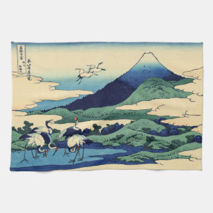 Katsushika Hokusai - Umegawa in Sagami province Tea Towel