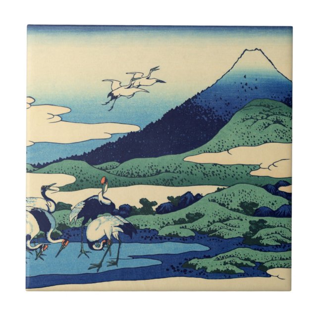 Katsushika Hokusai - Umegawa in Sagami province Tile (Front)