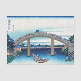 Katsushika Hokusai - Under Mannen Bridge, Fukagawa Tissue Paper