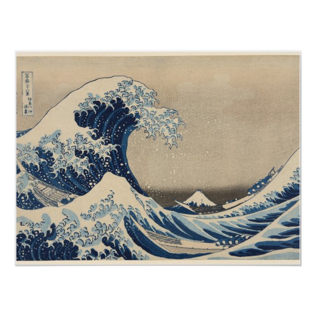 Katsushika Hokusai,Under the Wave off Kanagawa  Poster (Front)