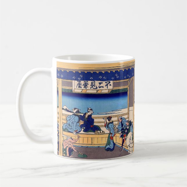 Katsushika Hokusai - Yoshida on the Tokaido Coffee Mug (Left)