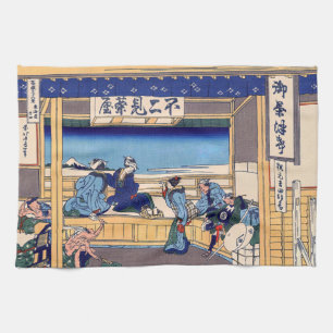 Katsushika Hokusai - Yoshida on the Tokaido Tea Towel