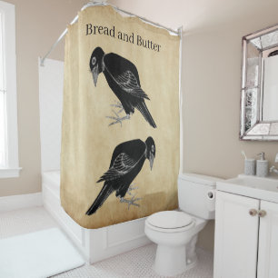 Katsushika Hokusai's Crow 1814 Shower Curtain