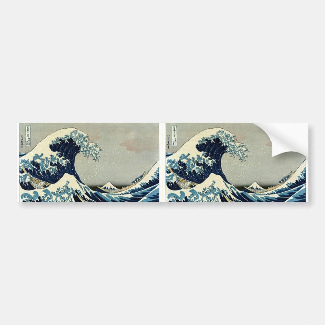 Katsushika Hokusai's Great Wave off Kanagawa Bumper Sticker (Front)