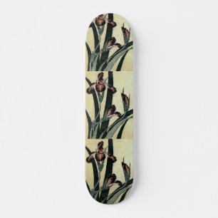Katsushika Hokusai's Irises (Detail) Skateboard