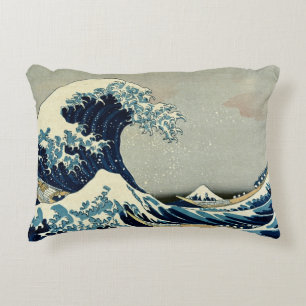 Katsushika Hokusai's The Great Wave off Kanagawa Decorative Cushion