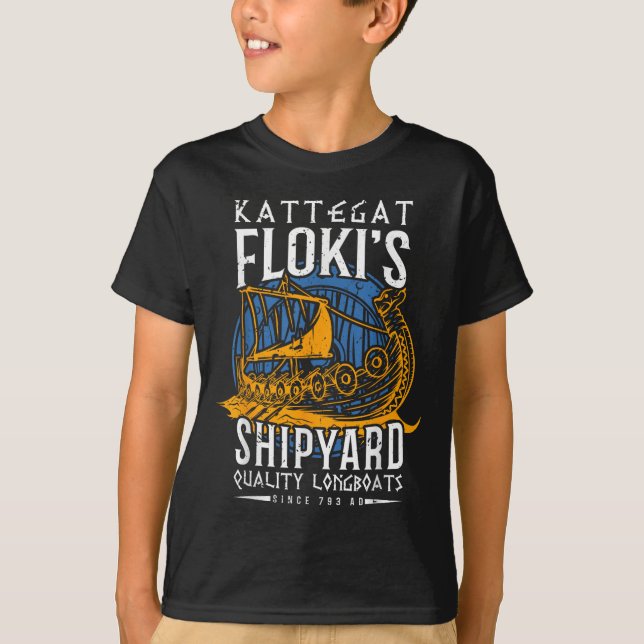 Kattegat Flokis Shipyard - Nordic Mythology &amp;  T-Shirt (Front)