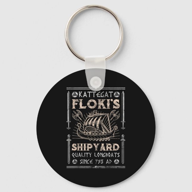 Kattegat Flokis Shipyard Nordic Mythology Viking  Key Ring (Front)