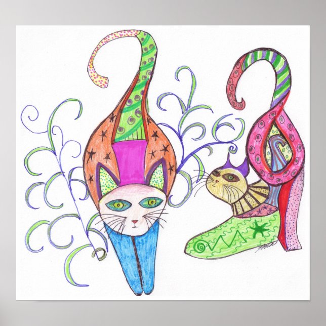 Katty kitties Canvas print (Front)