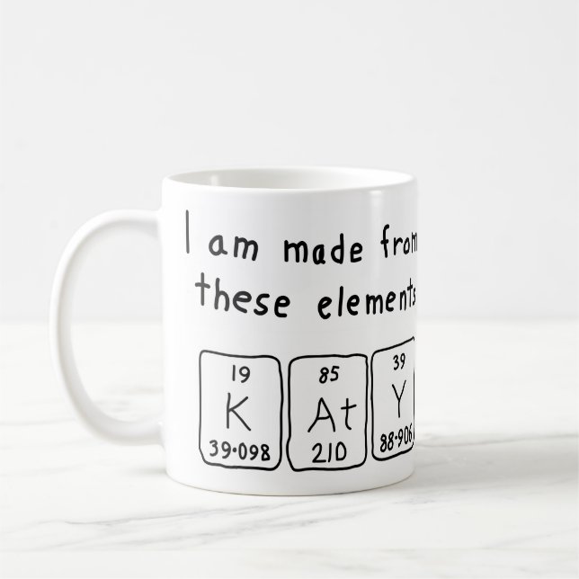 Katy periodic table name mug (Left)