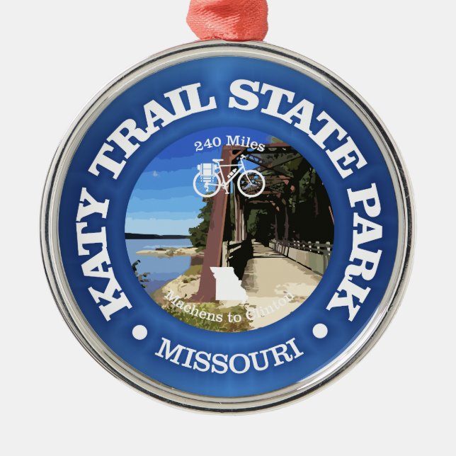 Katy Trail (cycling c) Metal Tree Decoration (Front)