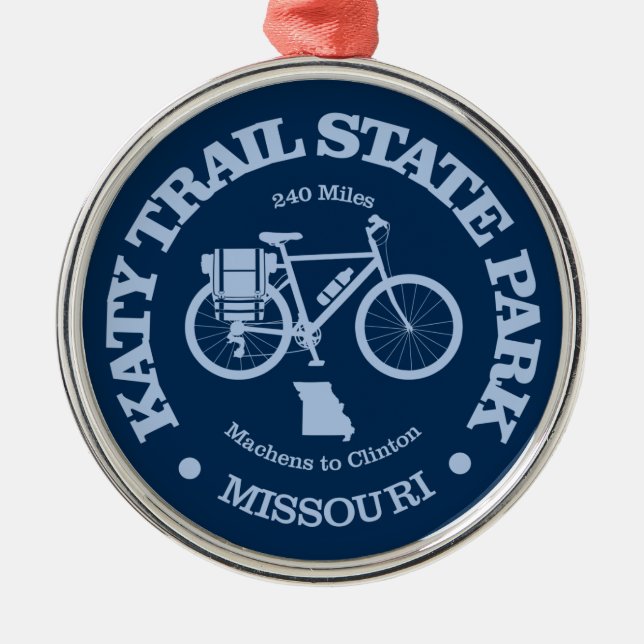 Katy Trail State Park (cycling) Metal Tree Decoration (Front)