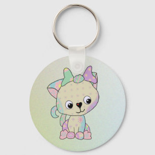 Kätzchen kunterbunt key ring