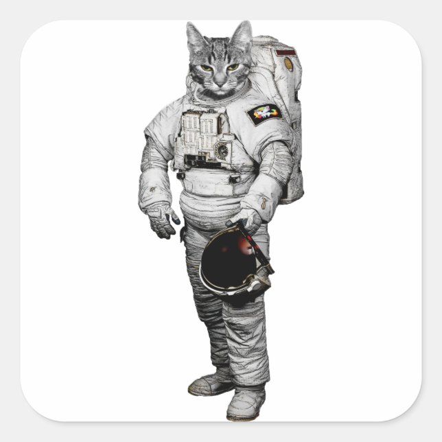 Katze Astronaut Sticker (Front)