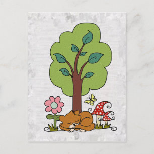 Katze unterm Baum Postcard