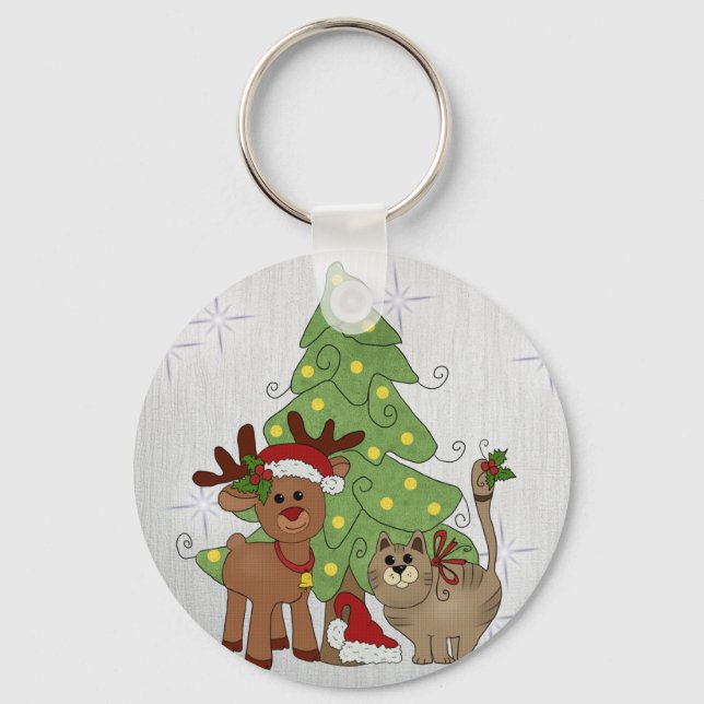 Katzenweihnachten Key Ring (Front)