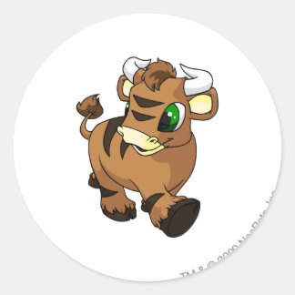 Kau Brown Classic Round Sticker