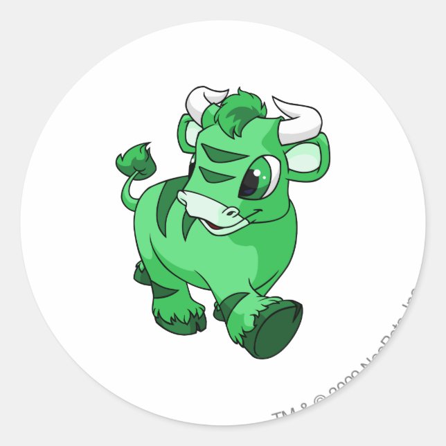 Kau Green Classic Round Sticker (Front)