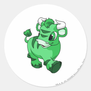 Kau Green Classic Round Sticker