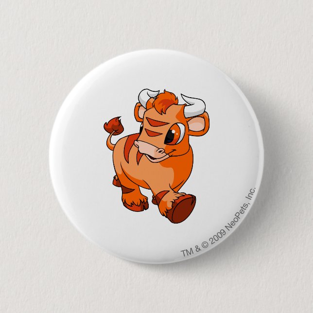 Kau Orange 6 Cm Round Badge (Front)