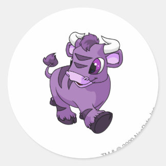 Kau Purple Classic Round Sticker