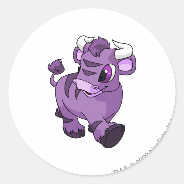 Kau Purple Classic Round Sticker (Front)