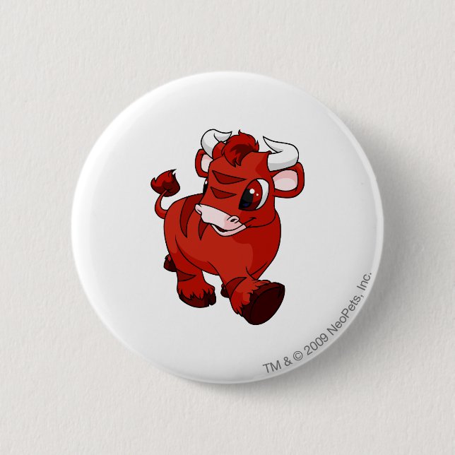 Kau Red 6 Cm Round Badge (Front)