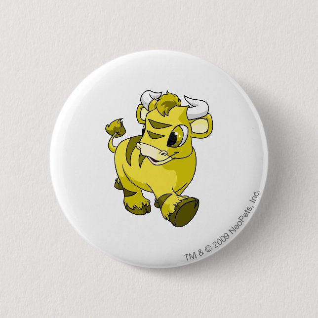 Kau Yellow 6 Cm Round Badge (Front)