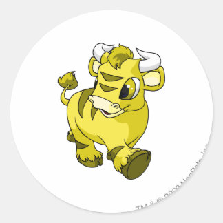 Kau Yellow Classic Round Sticker