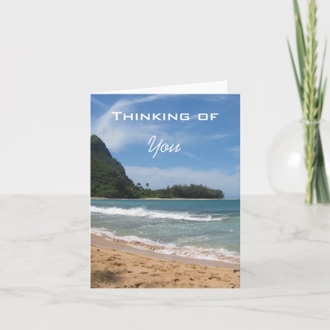 Kauai Beach Ocean Thank You Card (Front)