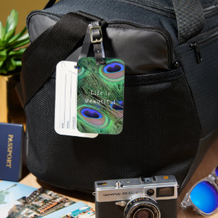 Kauai Bird Peacock Feathers (photo taken by me) Luggage Tag