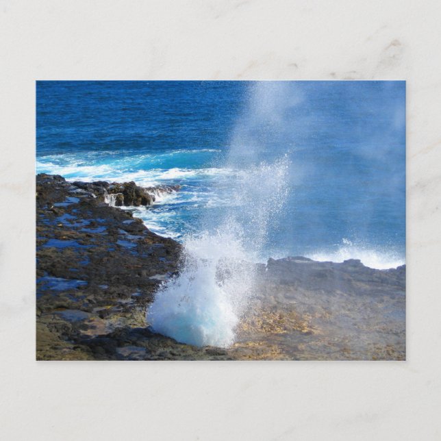 Kauai blow hole postcard (Front)