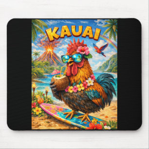 Kauai Chicken Rooster Coffee Coconut In Hawaii Mouse Mat