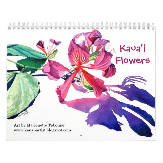 Kauai Flowers Calendar (Cover)