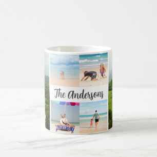 Kauai, Hawaii 4 Photo Family Name & Year Coffee Mug