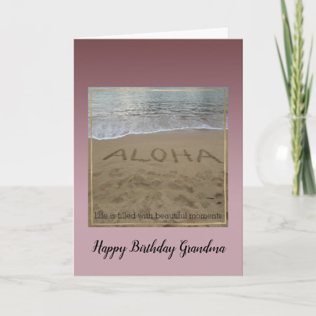 Kauai Hawaii Aloha Beach Beautiful Moments    Card (Front)