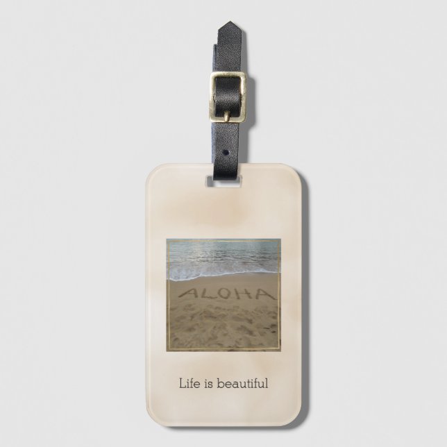 Kauai Hawaii Aloha Beach Beautiful Moments       Luggage Tag (Front Vertical)