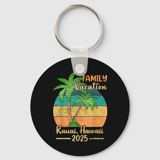 Kauai Hawaii Beach Family Vacation 2025 Summer  Key Ring (Front)