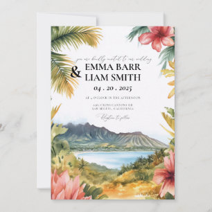 Kauai HAWAII Beach Tropical Wedding Invitation