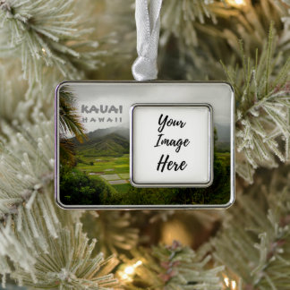 Kauai Hawaii Landscape Photography Silver Plated Framed Ornament