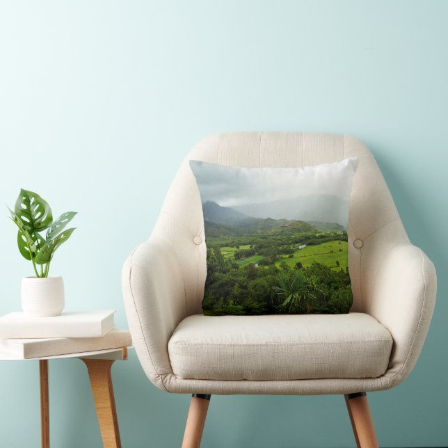 Kauai, Hawaii Landscape Scene Cushion (Chair)
