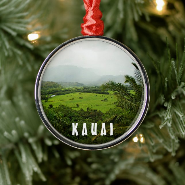 Kauai, Hawaii Landscape Scene Metal Tree Decoration (Tree)